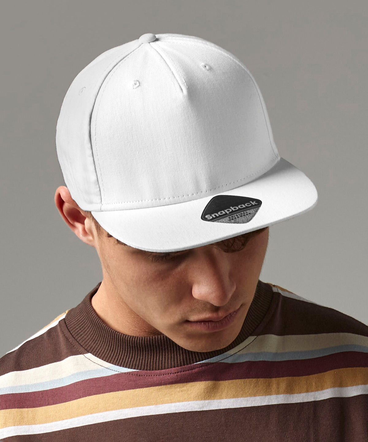 5-panel snapback rapper cap | black