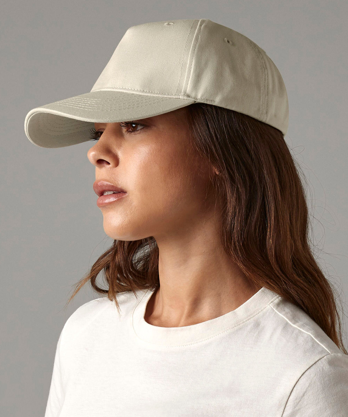 Organic cotton 5-panel cap | stone