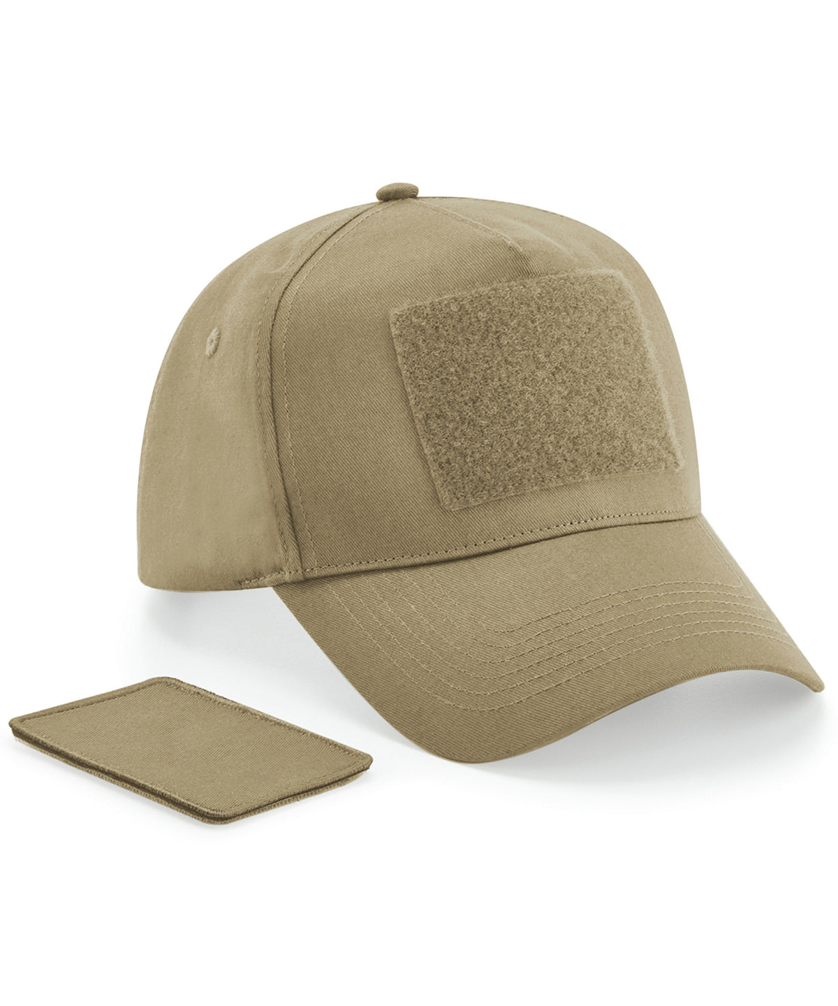 Removable patch 5-panel cap | desert sand