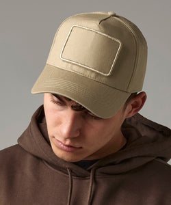 Removable patch 5-panel cap | black