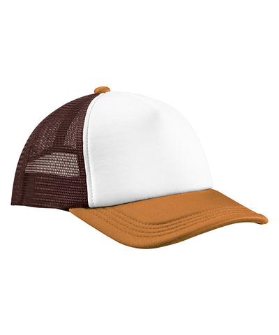 Retro 5-panel trucker | chocolate/dark amber
