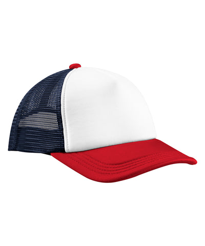 Retro 5-panel trucker | navy/red