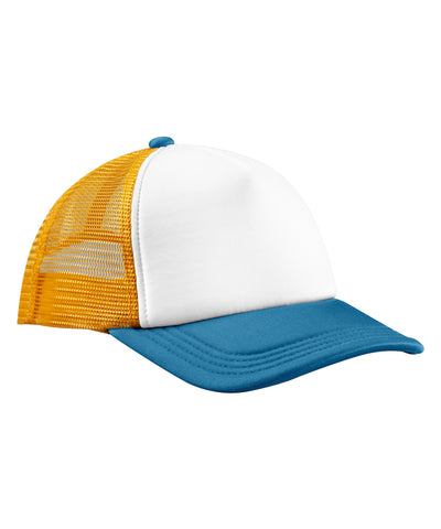 Retro 5-panel trucker | sunflower/heritage blue