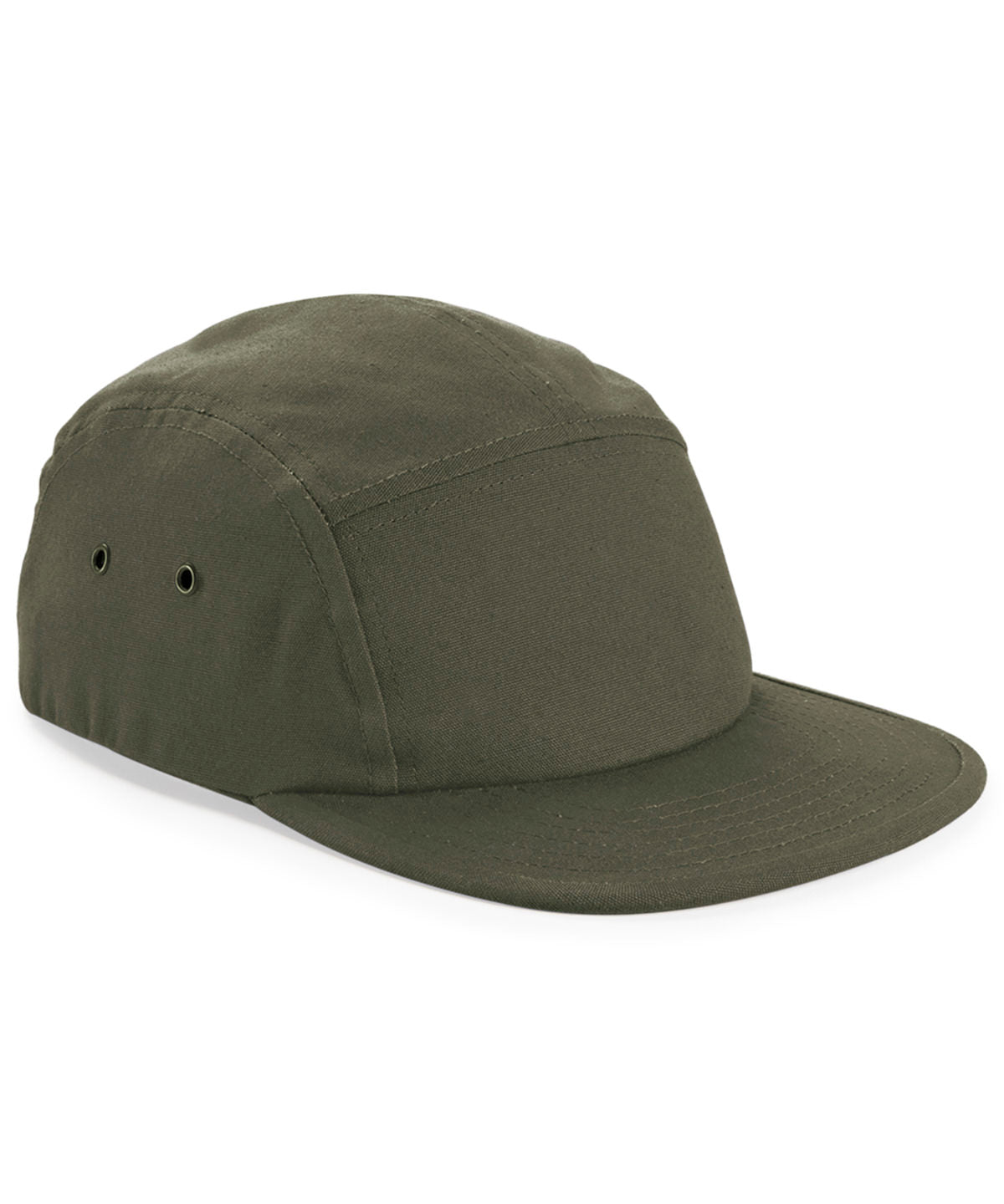 Canvas 5-panel camper cap | olive green