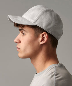 Faux suede 6-panel cap | black
