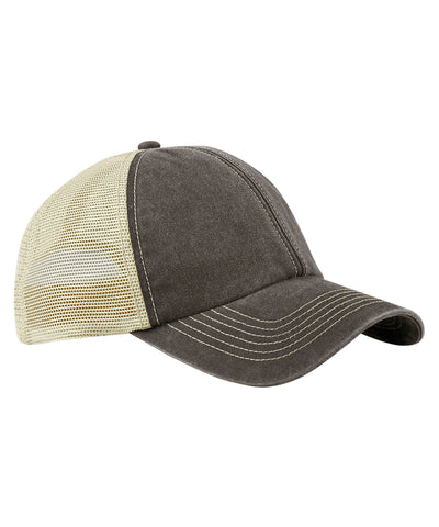 6-panel vintage trucker | vintage brown/stone