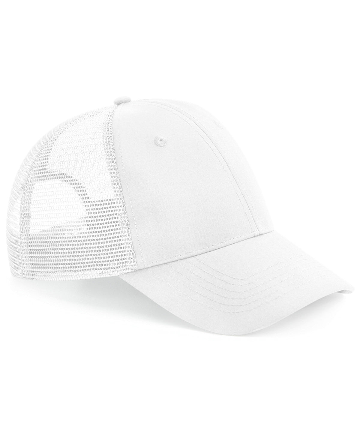 Recycled urbanwear 6-panel snapback trucker | white