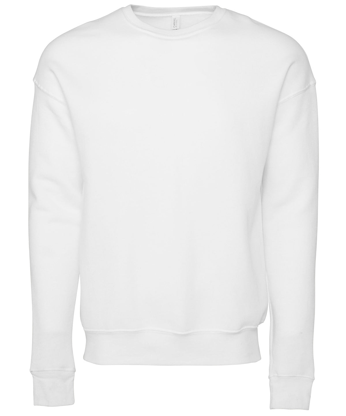 Unisex drop shoulder fleece | dtg white