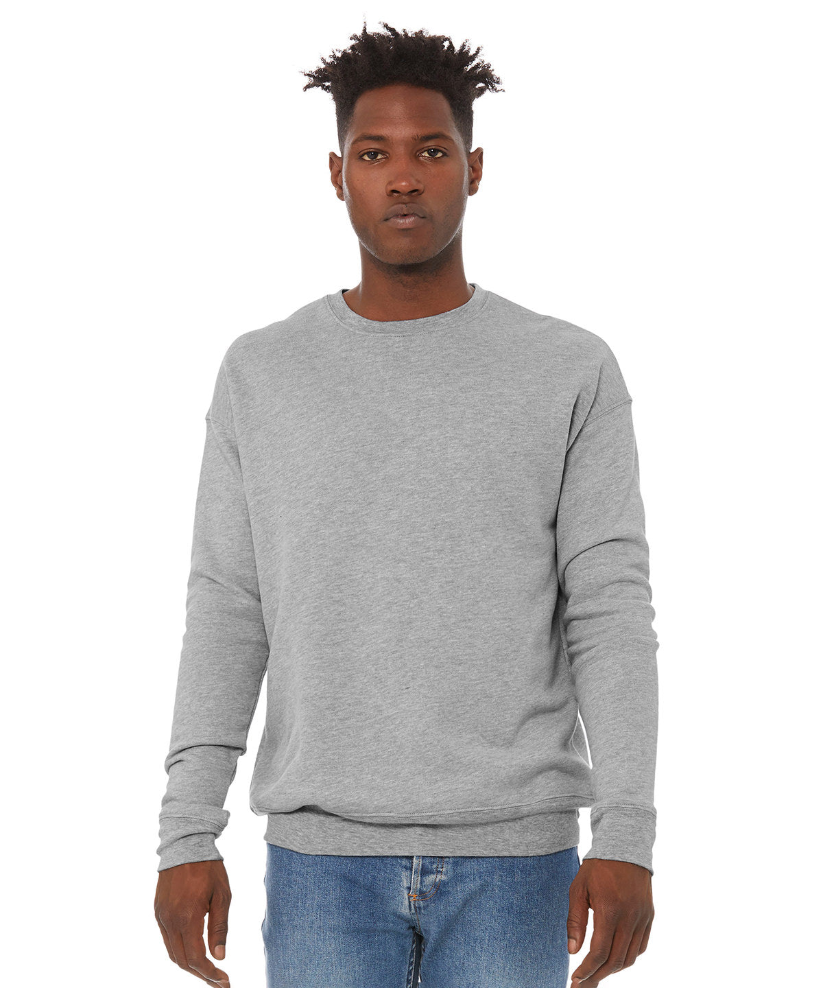 Unisex drop shoulder fleece | dtg dark grey