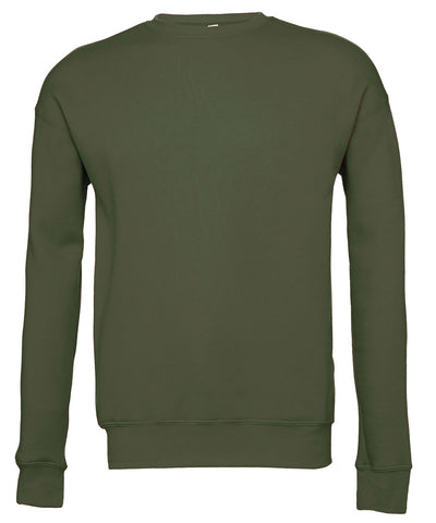 Unisex drop shoulder fleece | military green