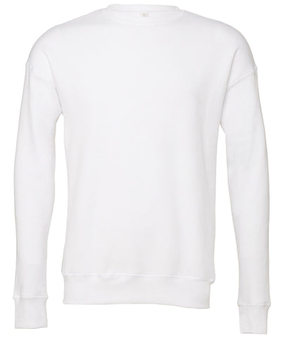 Unisex drop shoulder fleece | white