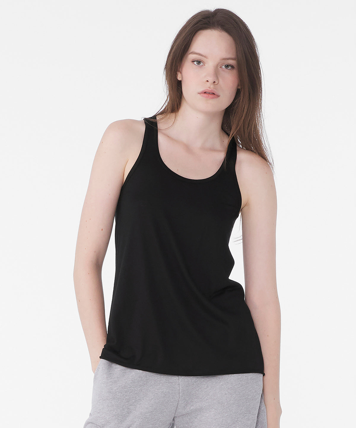 Flowy racerback tank top | white