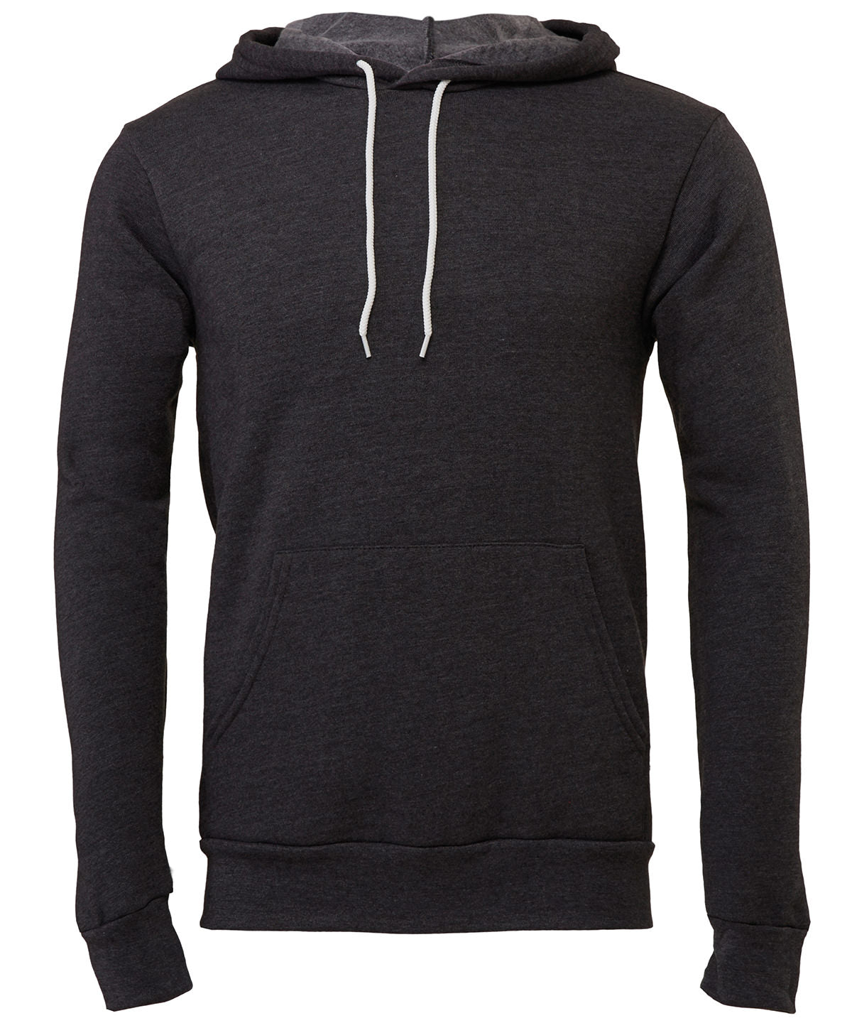 Unisex polycotton fleece pullover hoodie | dark grey heather