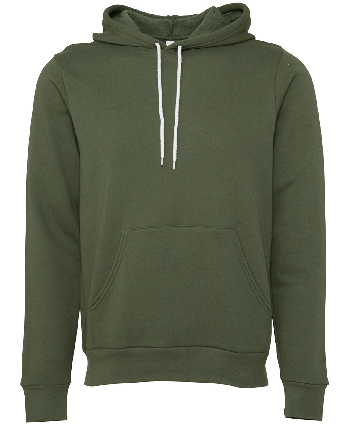 Unisex polycotton fleece pullover hoodie | military green