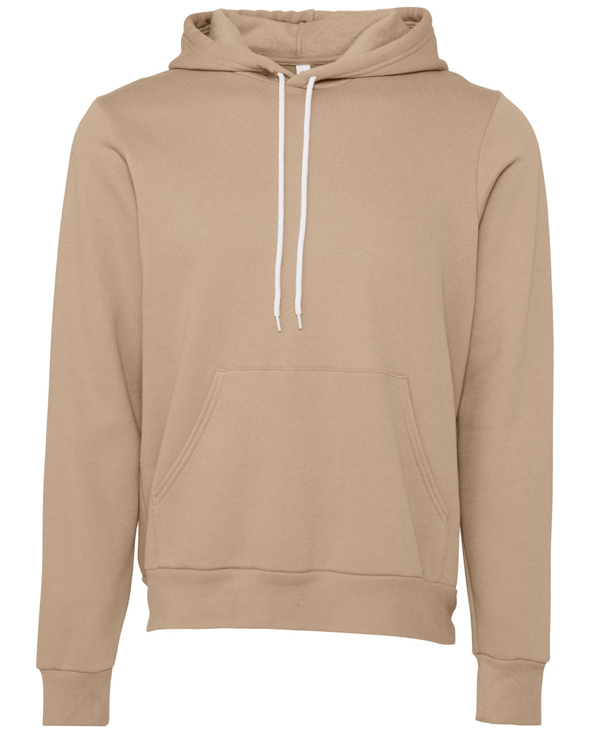 Unisex polycotton fleece pullover hoodie | tan