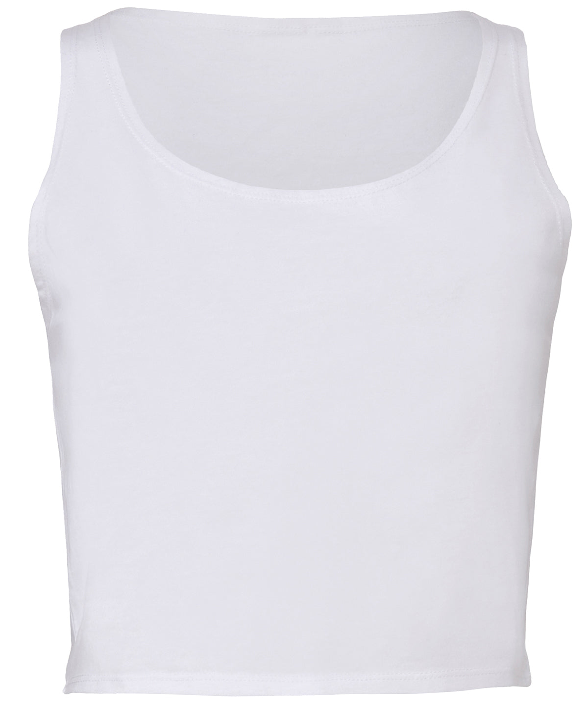 Womens polycotton crop top | White