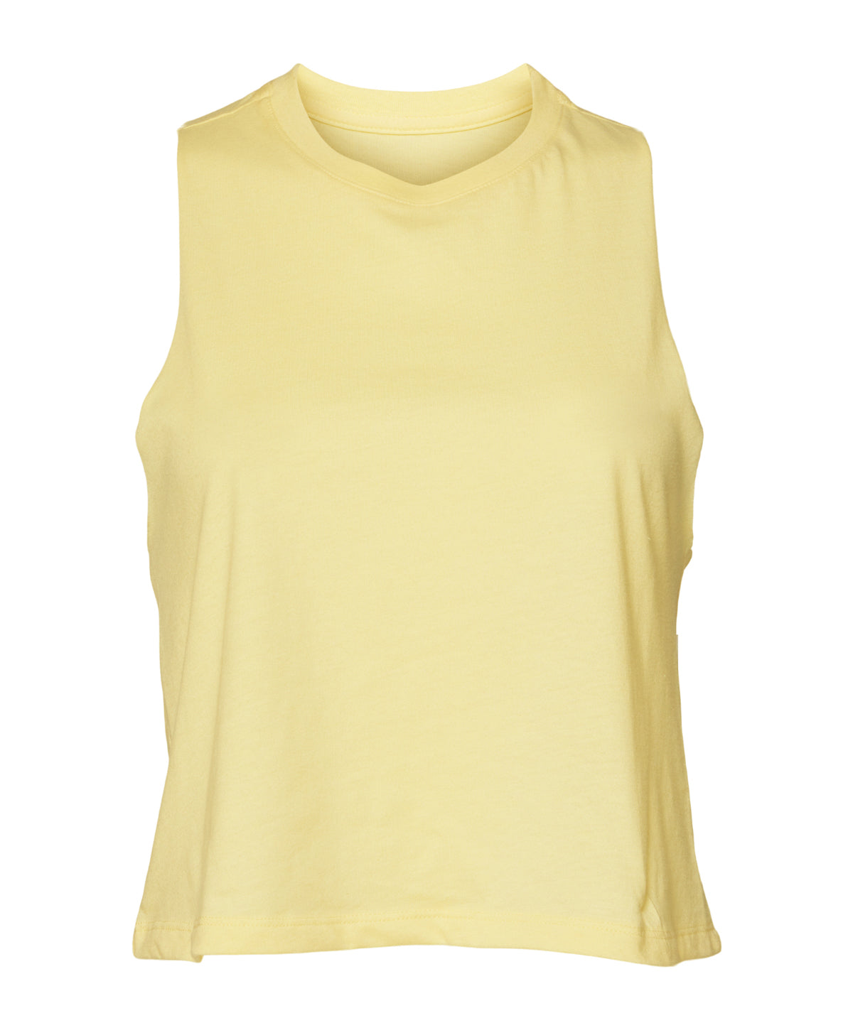 Womens racerback cropped tank | heather french vanilla
