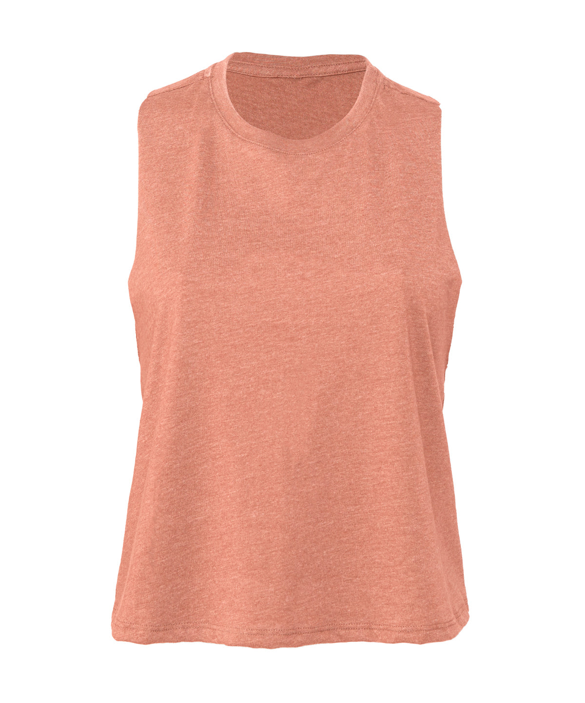 Womens racerback cropped tank | heather sunset