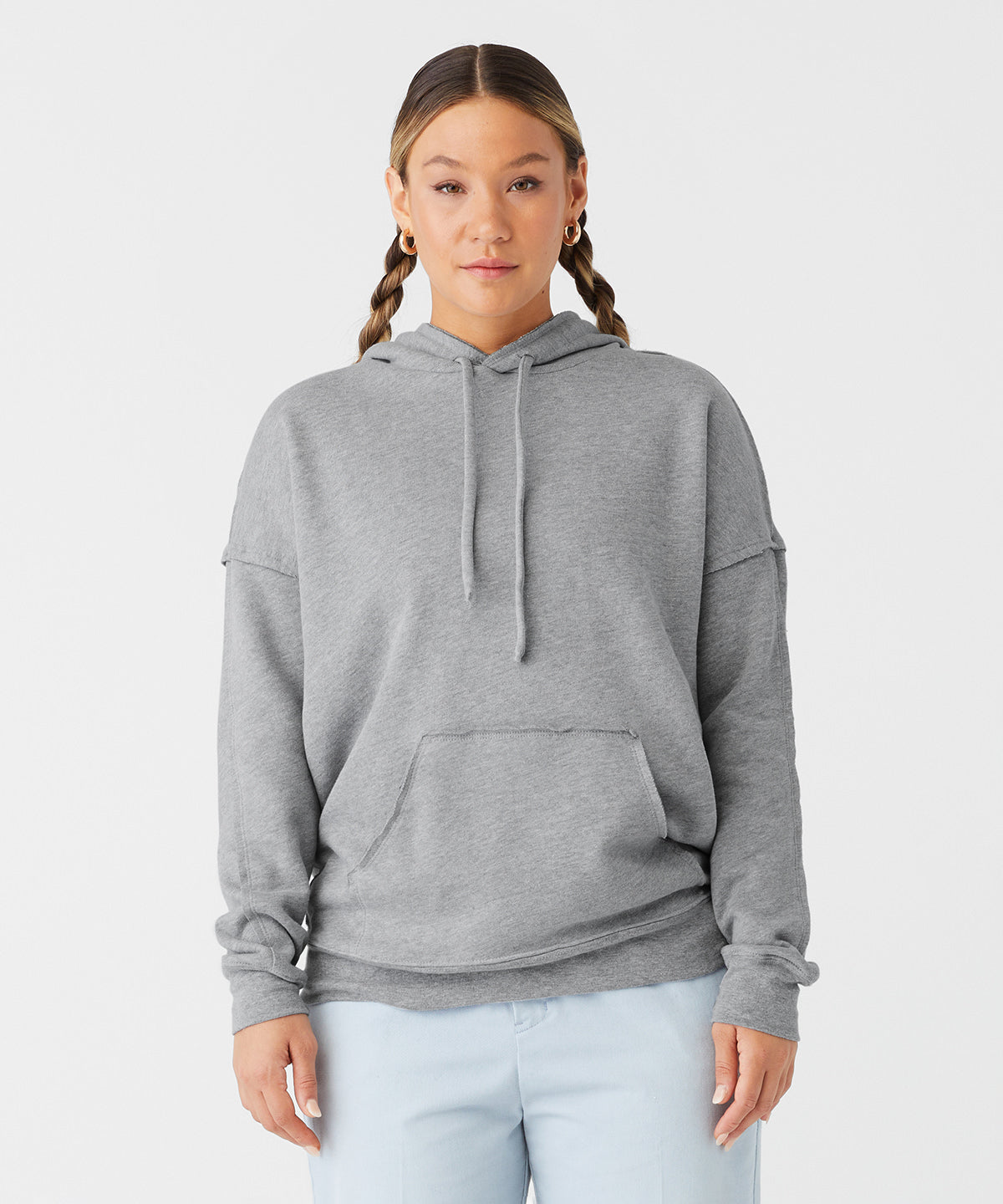 Unisex raw-seam hoodie | black heather