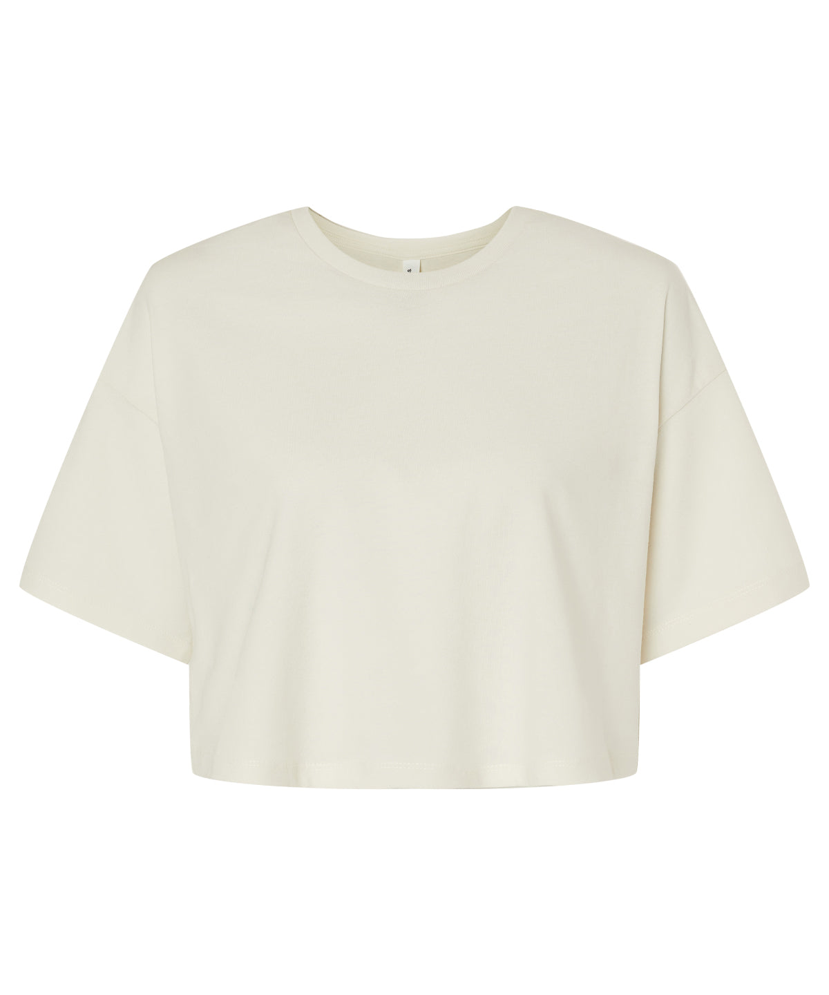 Womens Jersey crop tee | vintage white
