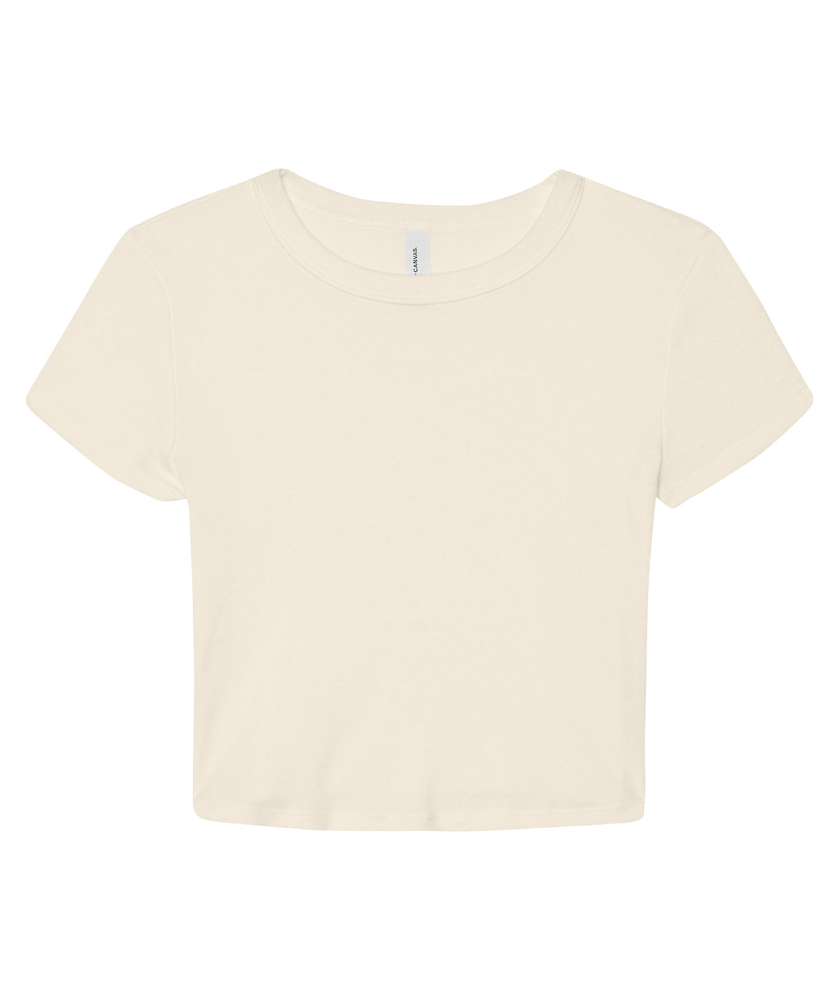 Womens micro rib baby t-shirt | solid natural blend