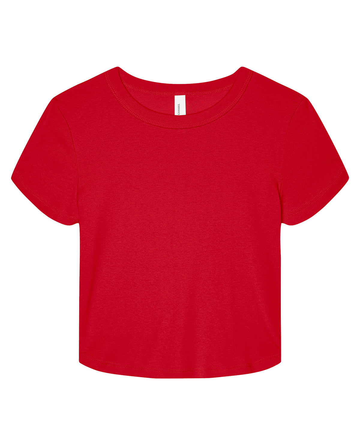 Womens micro rib baby t-shirt | solid red blend