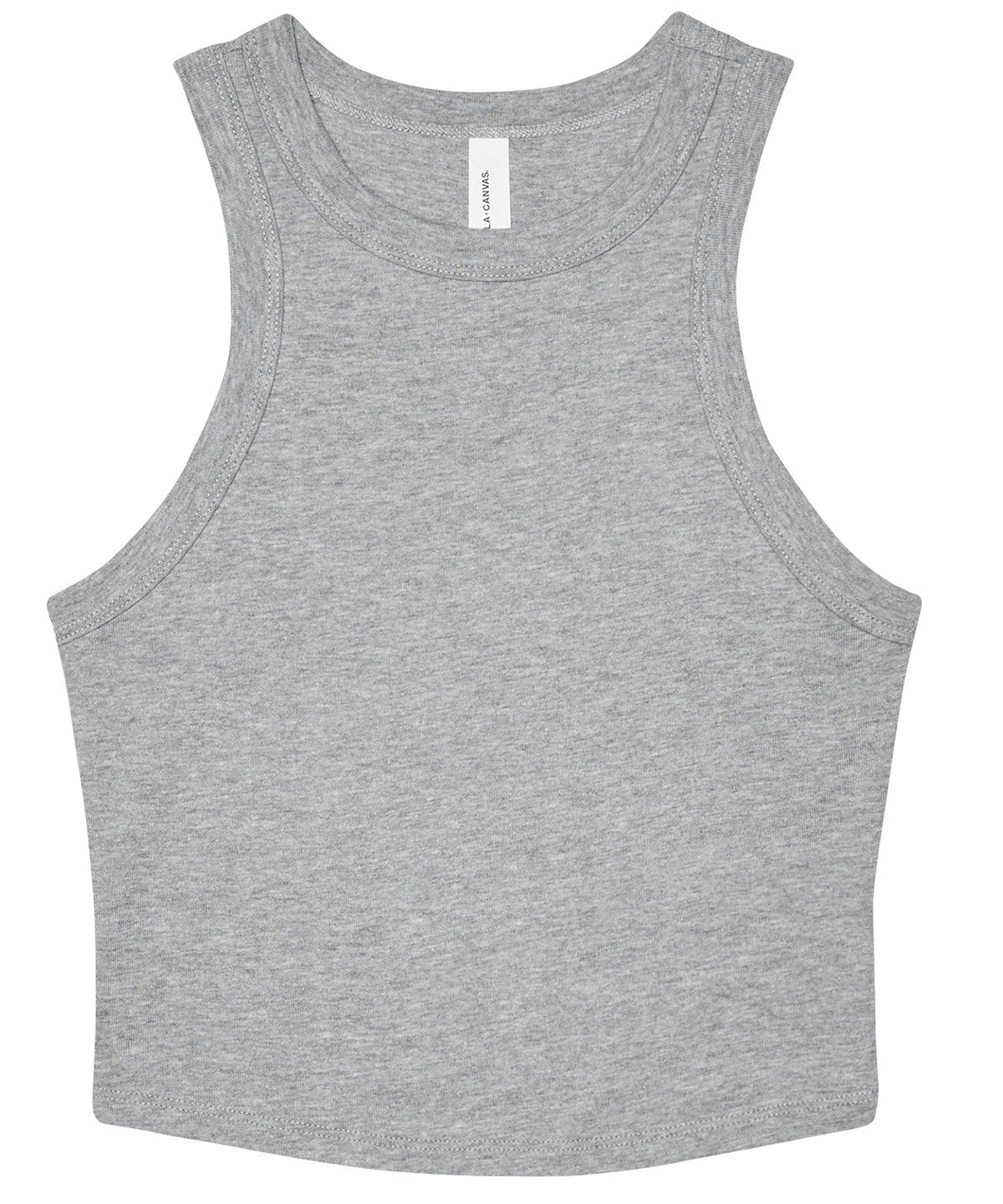 Womens micro rib racer tank | athletic heather