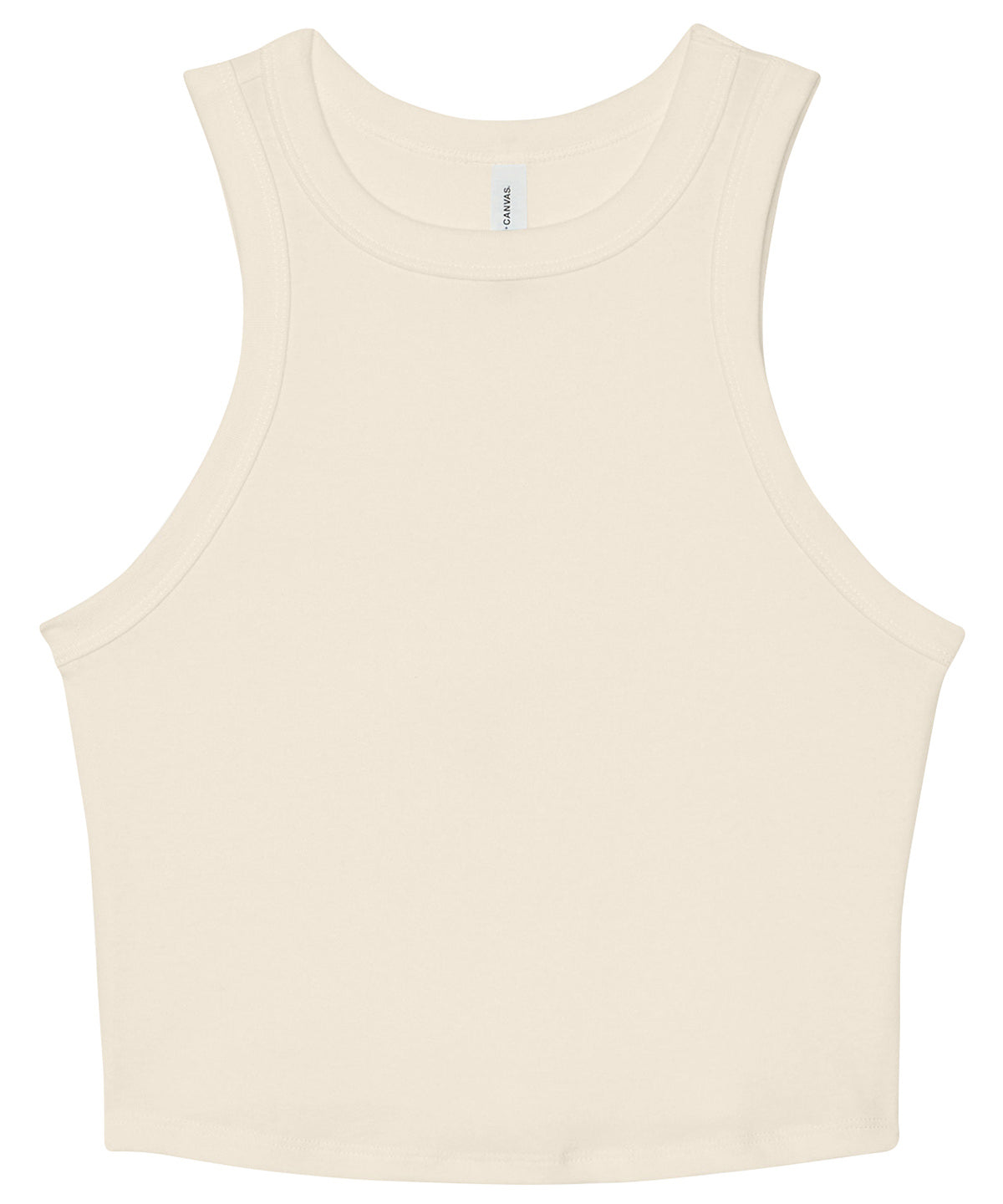 Womens micro rib racer tank | solid natural blend