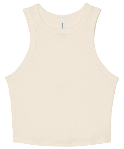 Womens micro rib racer tank | solid natural blend