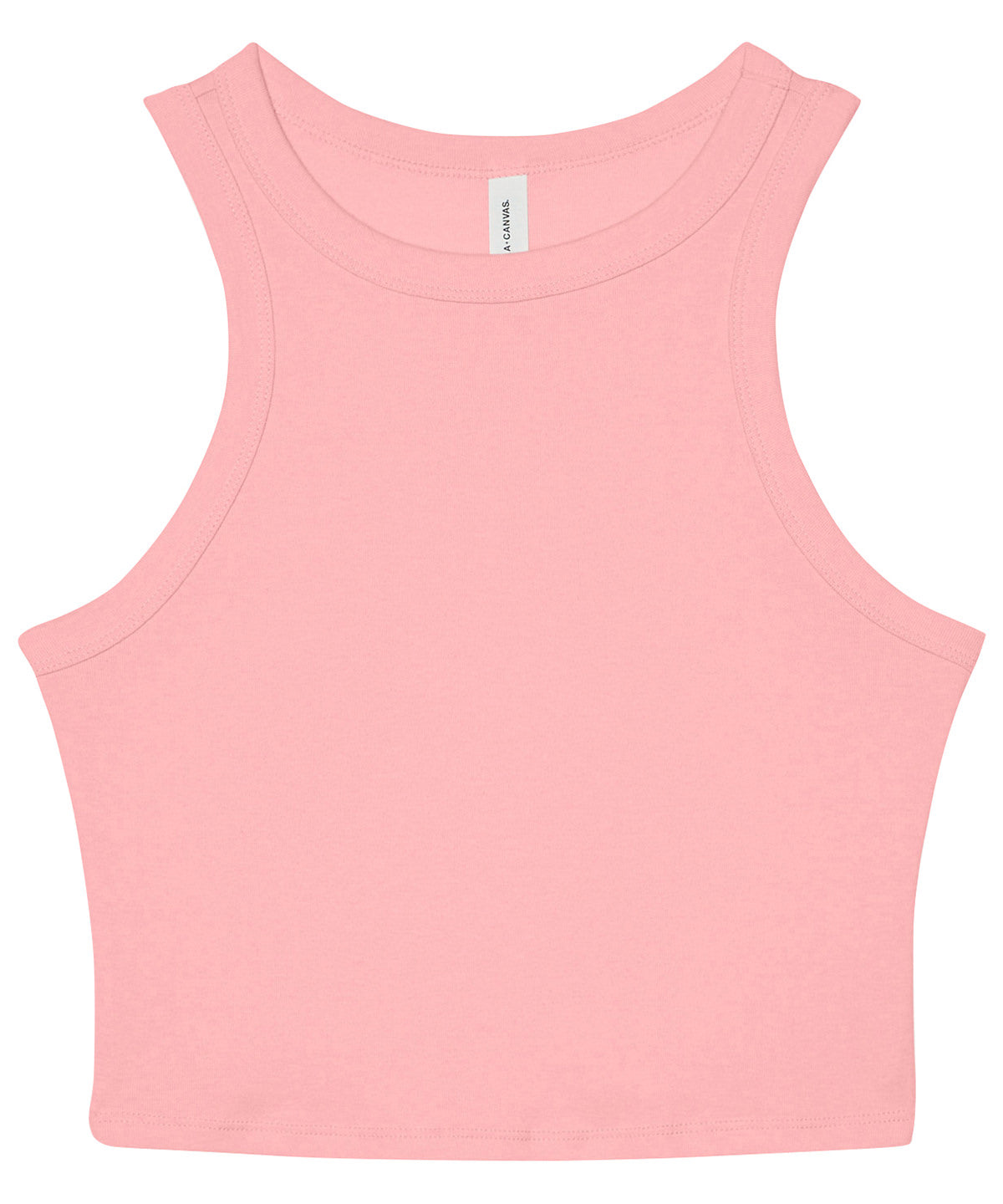 Womens micro rib racer tank | solid pink blend