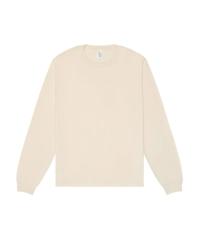 Unisex heavy boxy long sleeve tee | natural
