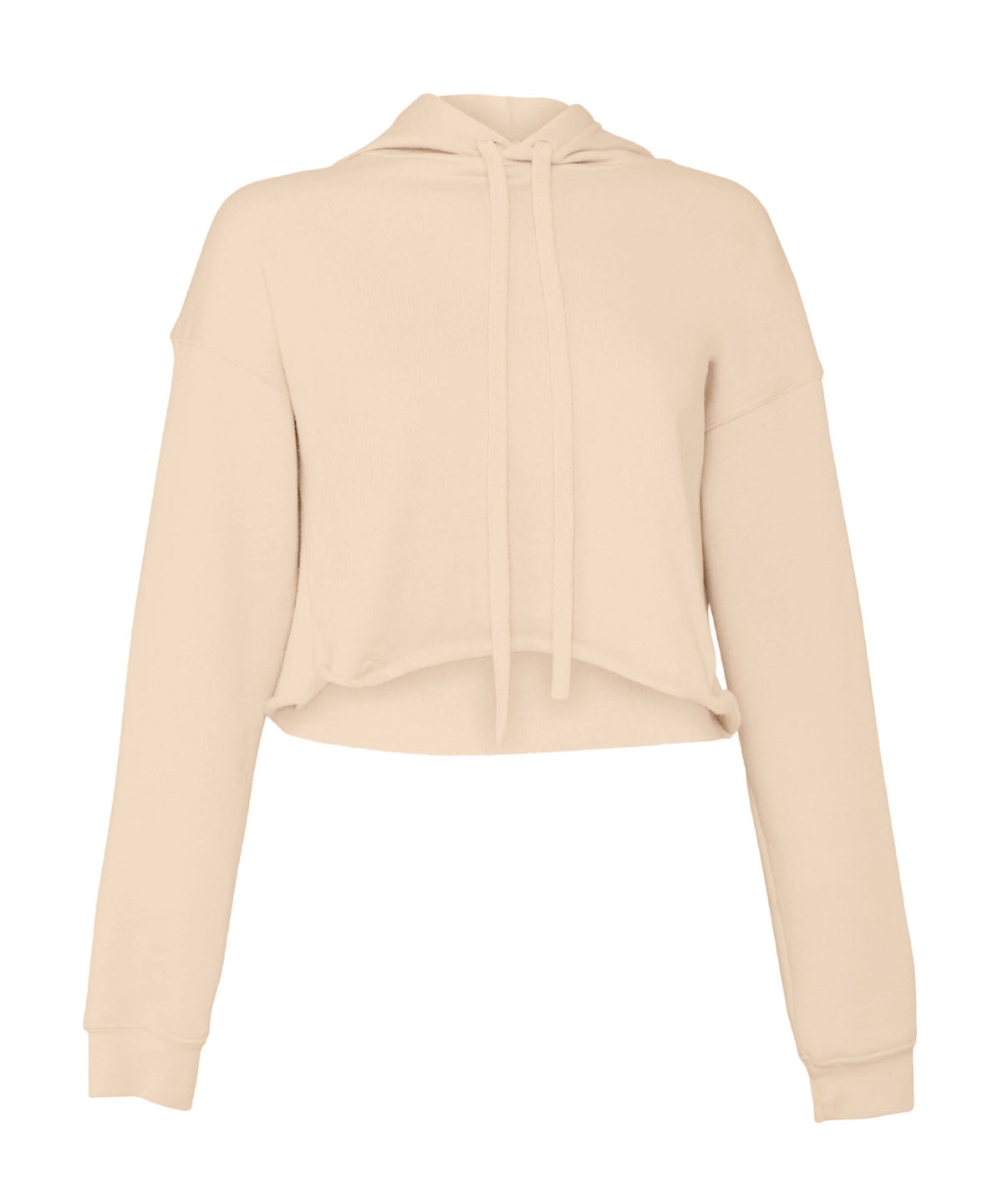 Womens cropped fleece hoodie | heather dust