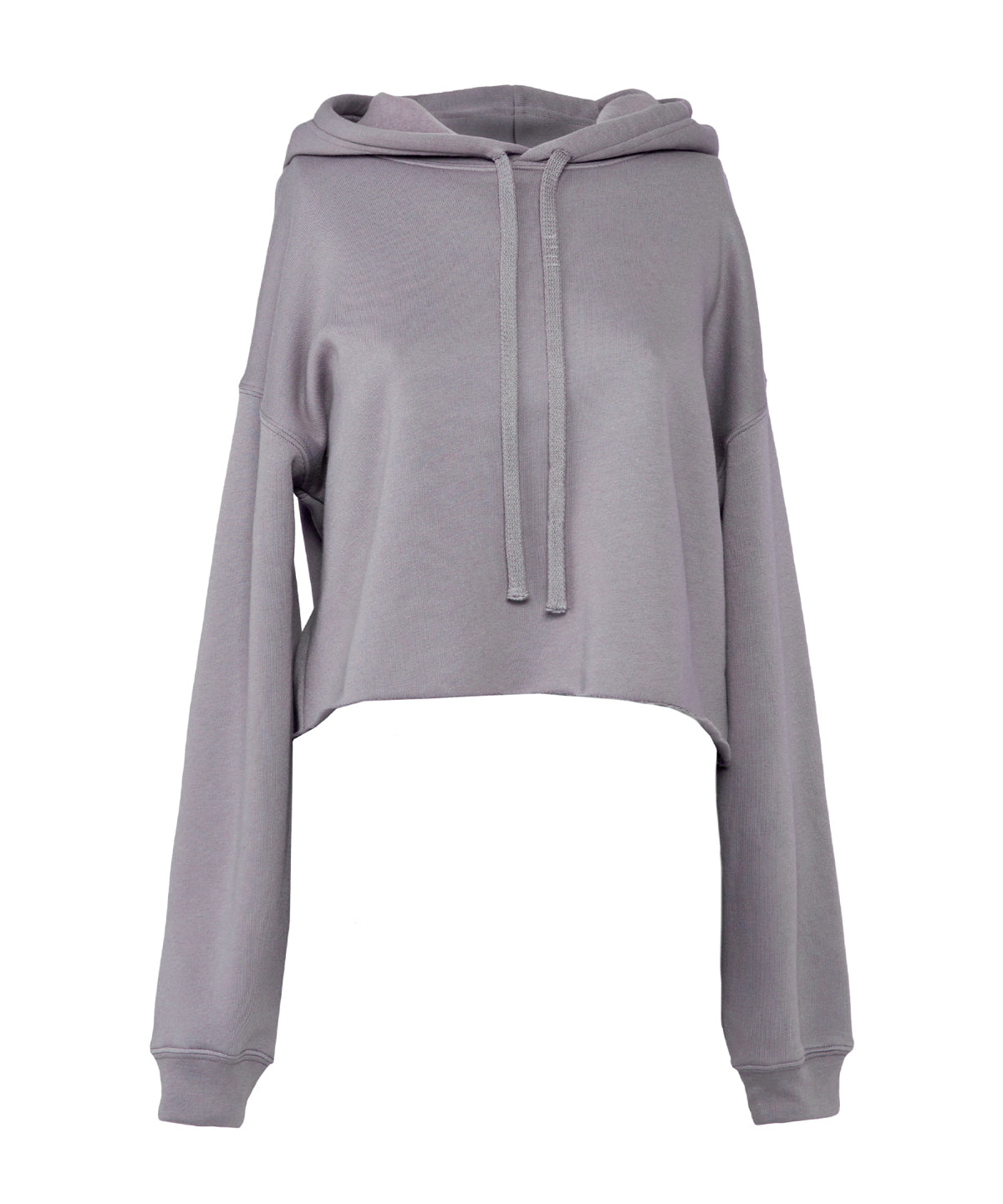 Womens cropped fleece hoodie | storm