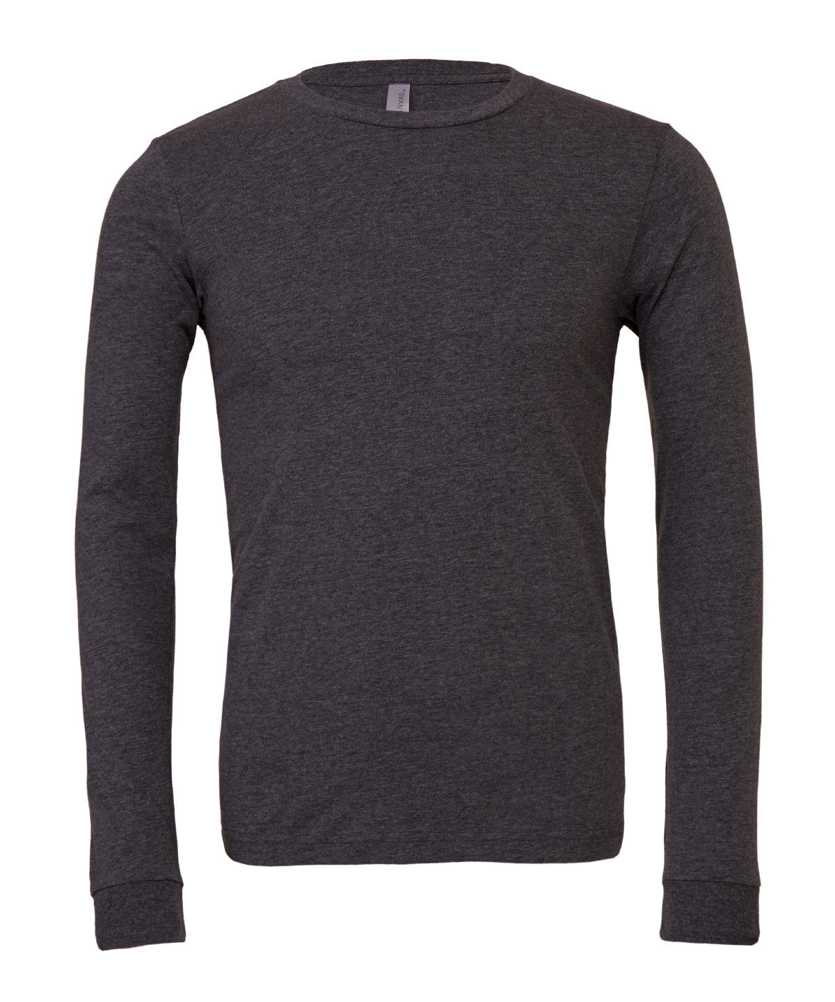 Unisex heather CVC long sleeve t-shirt | dark grey heather