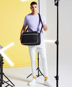 Retro shoulder bag | black/white