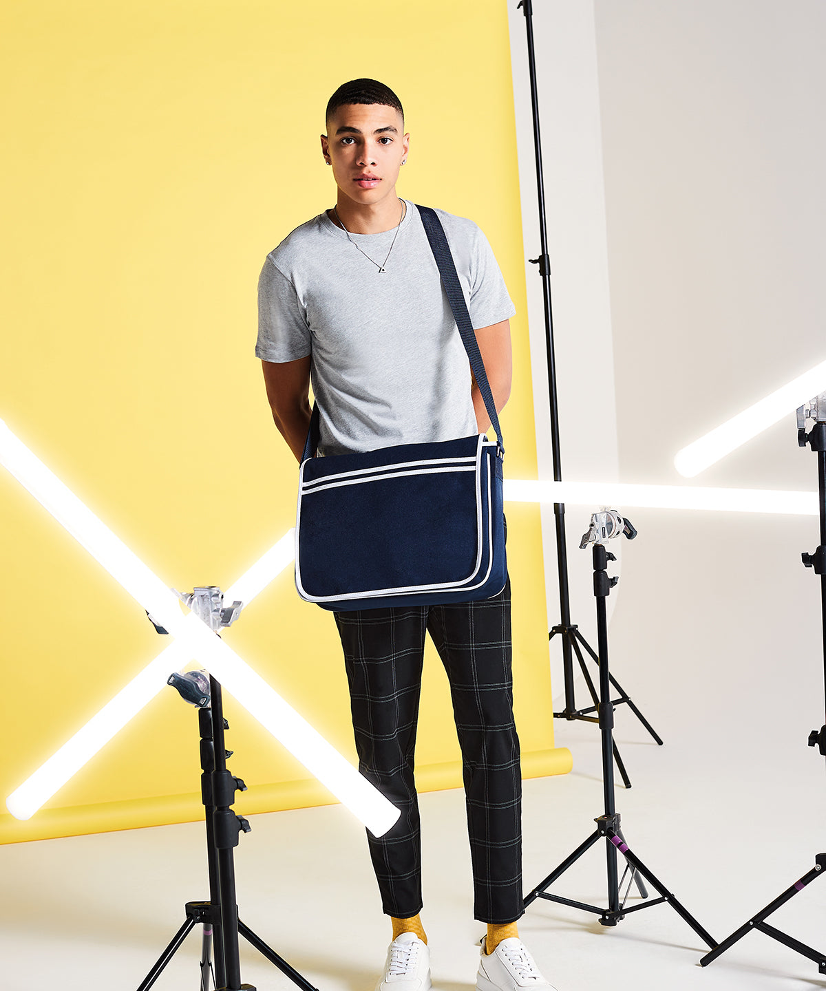 Retro messenger | French Navy/White