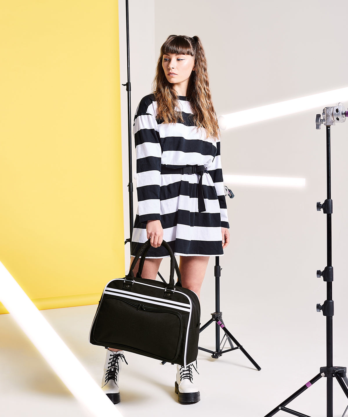 Retro bowling bag | Black/White