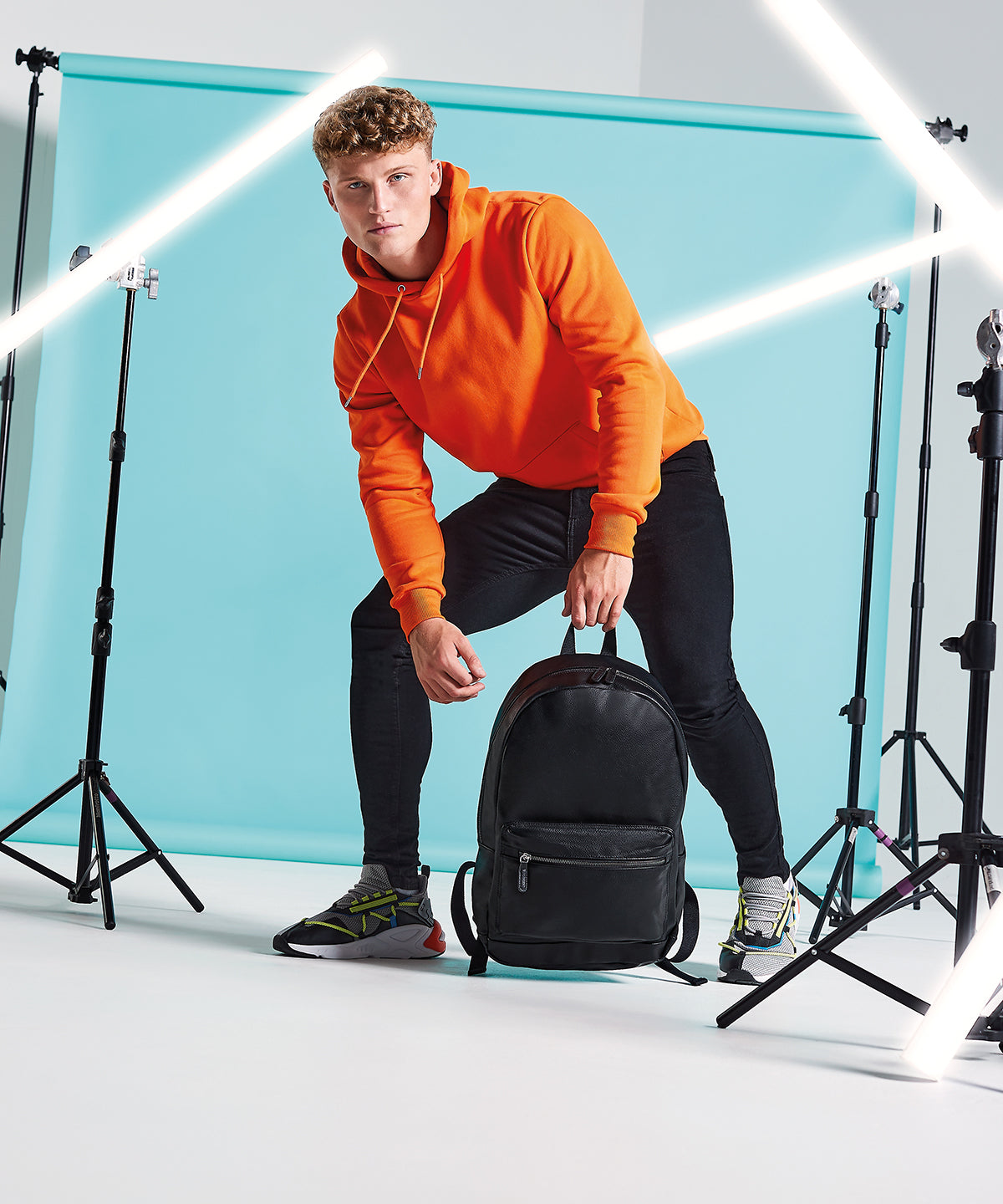 Faux leather fashion backpack | Black