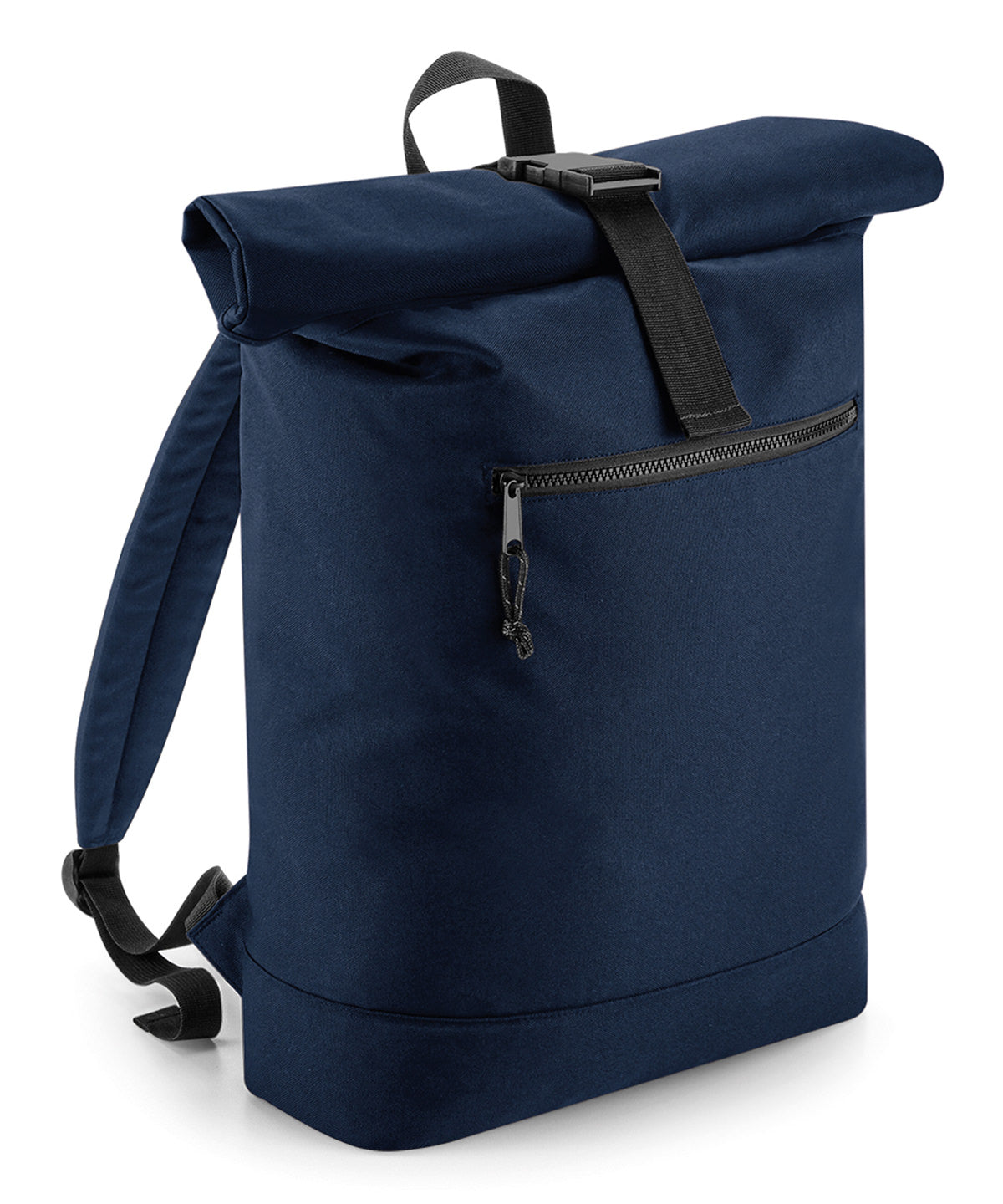 Recycled rolled-top backpack | navy