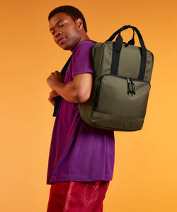 Recycled twin handle cooler backpack | black