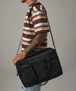 Recycled large cooler shoulder bag | black