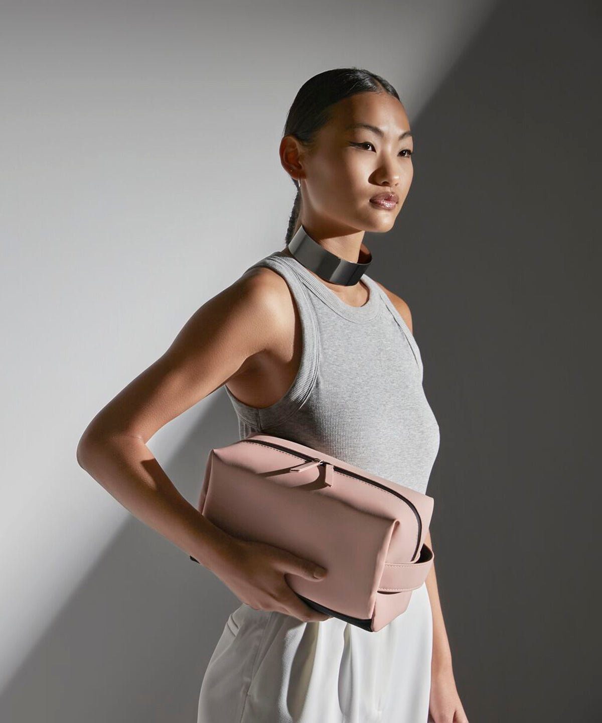 Matte PU toiletry/accessory case | clay