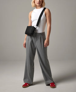 Matte PU cross-body bag | black
