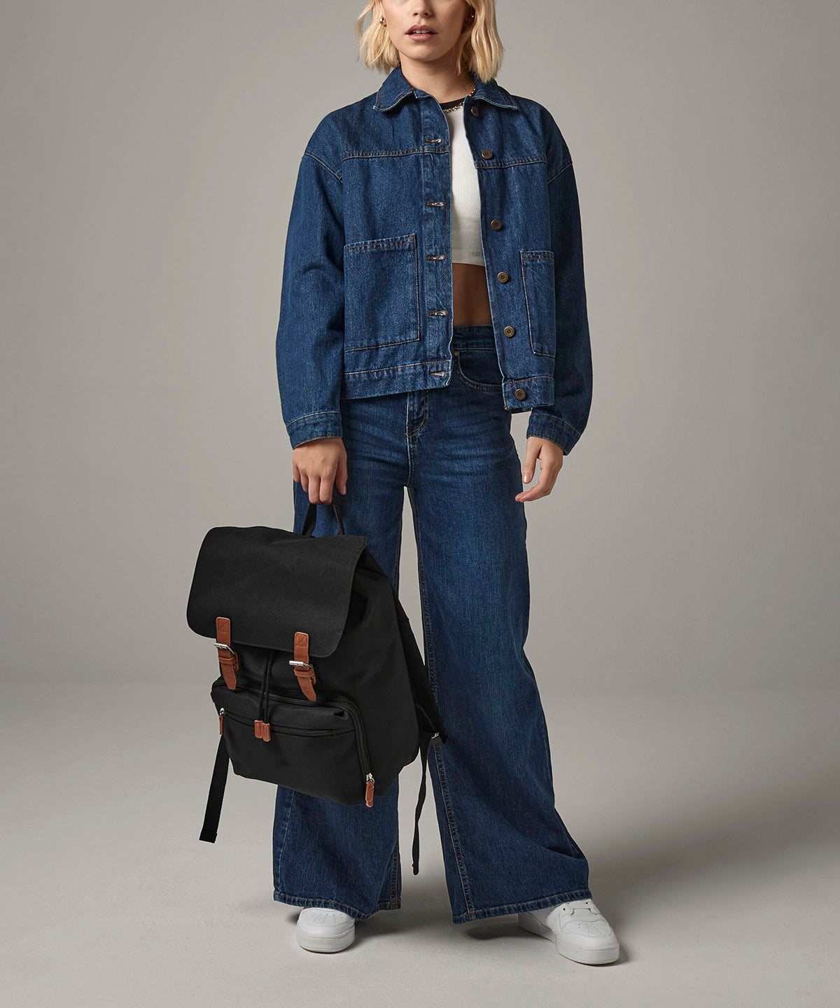 Vintage laptop backpack | black