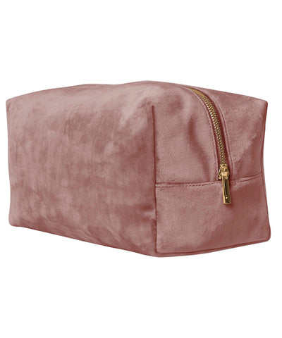 Velvet toiletry/accessory case | rose quartz