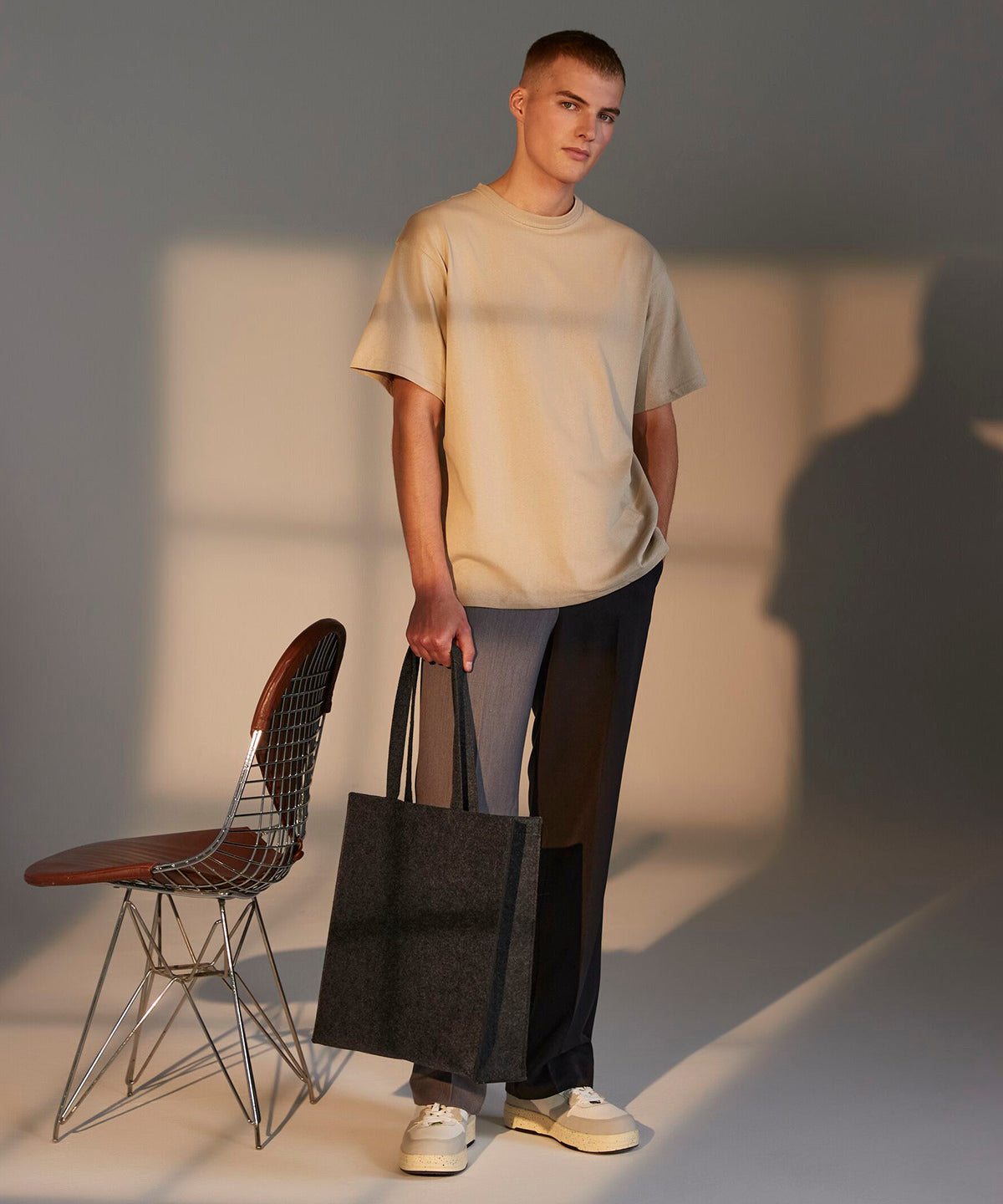 Felt tote bag | charcoal melange