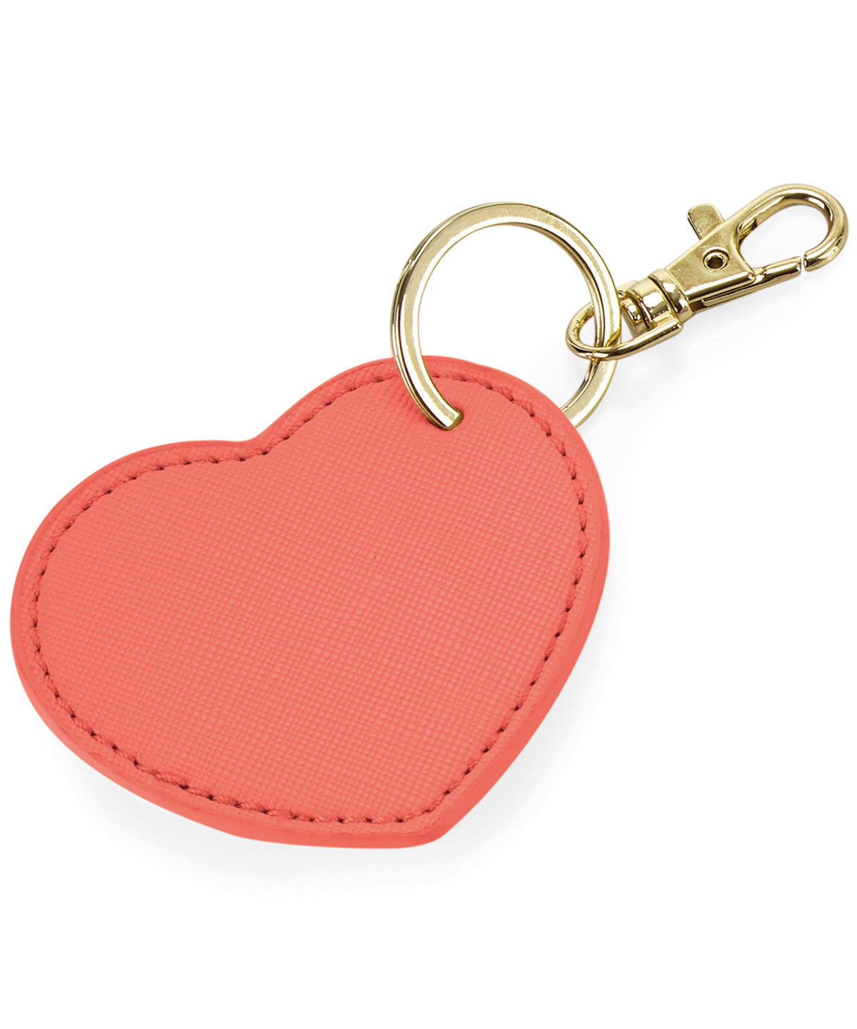 Boutique heart keyclip | coral