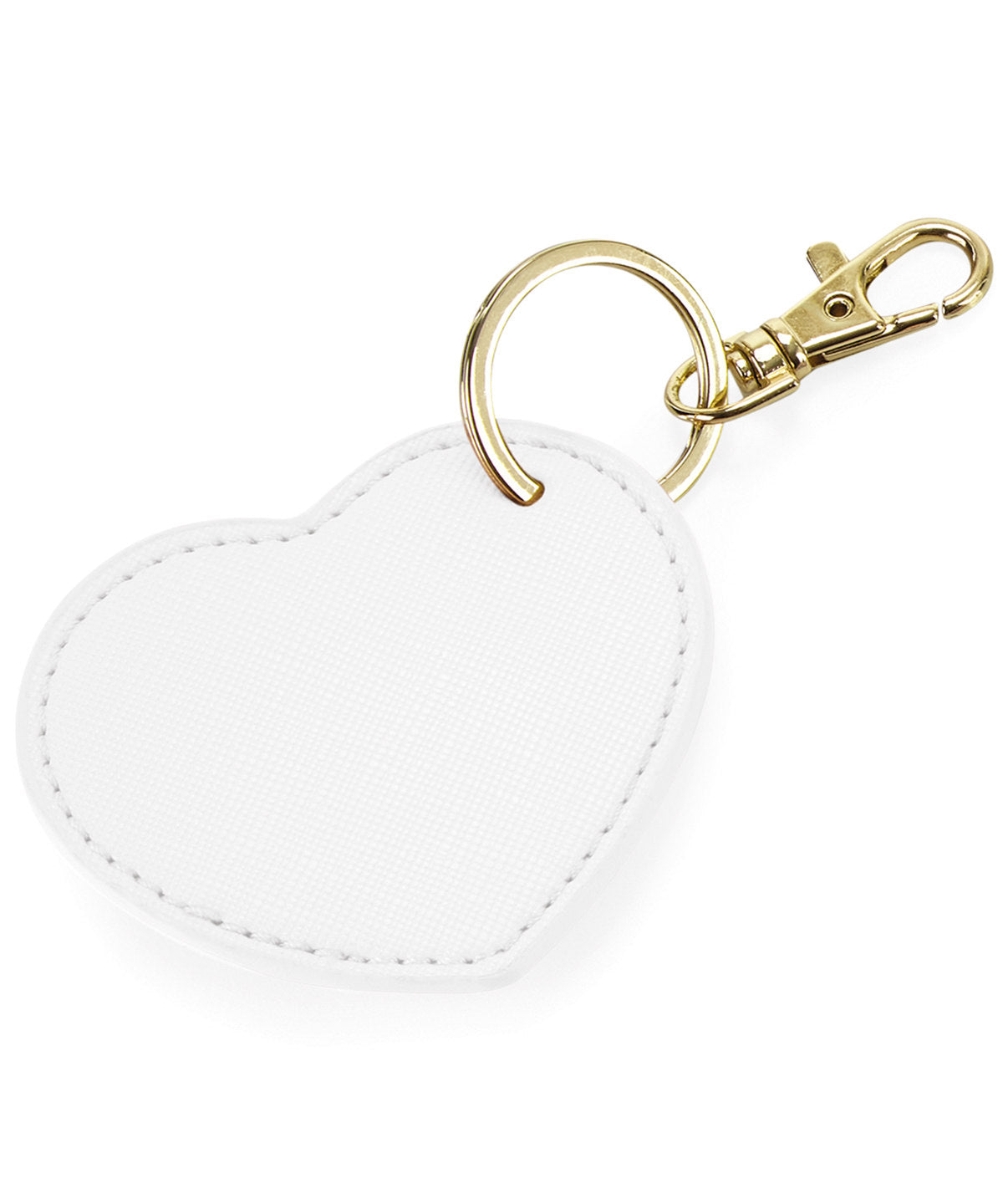 Boutique heart keyclip | soft white