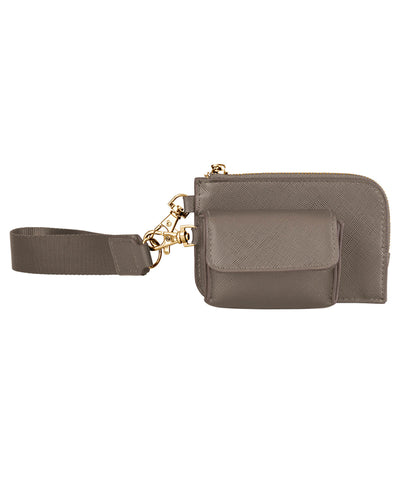 Boutique pouch wristlet | taupe