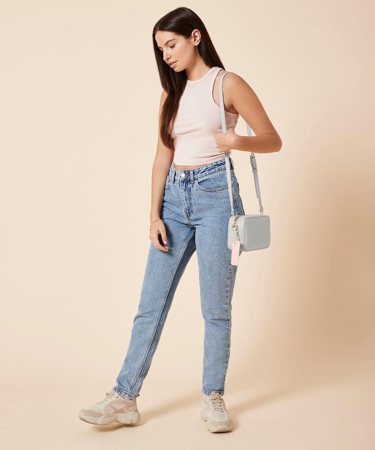 Boutique structured cross body bag | black